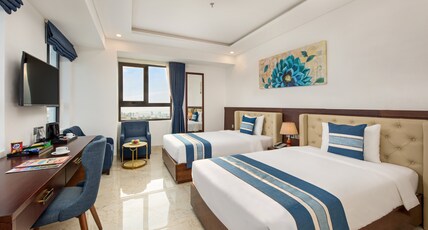 Eden Ocean View Danang Hotel Room Type - Twin Room with City View