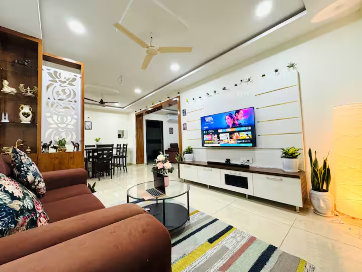 Modern 3BHK Apartment with City Skyline View - Tap to explore photos