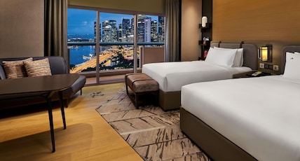Swissotel The Stamford Room Type - Executive Marina Bay, 2 Doubles, L65 Lounge Access, High Floor, Balcony, Marina Bay View Swissotel The Stamford Room Type - Executive Marina Bay, 2 Doubles, L65 Lounge Access, High Floor, Balcony, Marina Bay View