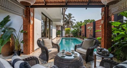 Spectacular Spaces |Dacha - 4BHK PVT Pool Villa with & Gazebo , 1km from Coco Beach Room Type - Dacha Super Luxury 4bhk villa with pool