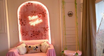 Cozy Corner Pink Dream Aesthetic Studio with Pool Room Type - Cozy Corner Pink Dream Aesthetic Studio with Pool