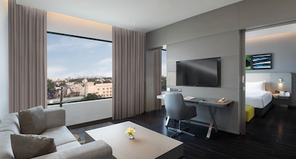 Novotel Chennai Chamiers Road Room Type - Luxury Suite - Separate Living Room- Bath Tub Novotel Chennai Chamiers Road Room Type - Luxury Suite - Separate Living Room- Bath Tub