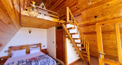 The Woodshed Room Type - Mountain View Wooden A-Frame Cottage  with Attic (101)