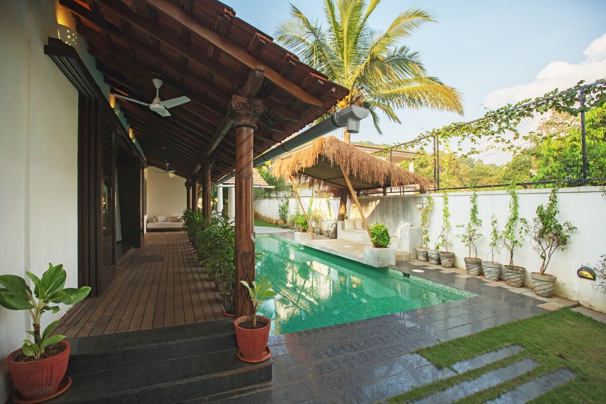 Hireavilla | Salt - 4BHK with Private Heated Pool in Siolim - Tap to explore photos
