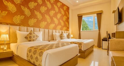 Arogyadham Wellness Retreat Room Type - Triple Room || 1 Double and 1 Single Bed || Arogyadham Wellness Retreat Room Type - Triple Room || 1 Double and 1 Single Bed ||