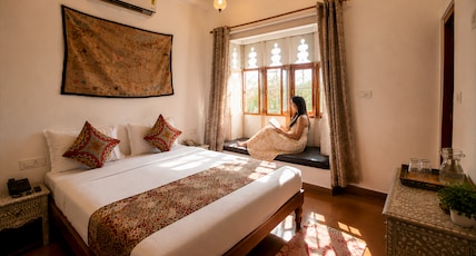 Nivasa Udaipur - Heritage Haveli with Pool near Lake Pichola, Old City Room Type - Superior Room - Jharokha seating Nivasa Udaipur - Heritage Haveli with Pool near Lake Pichola, Old City Room Type - Superior Room - Jharokha seating