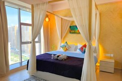 1Bhk Suite with balcony and pool view