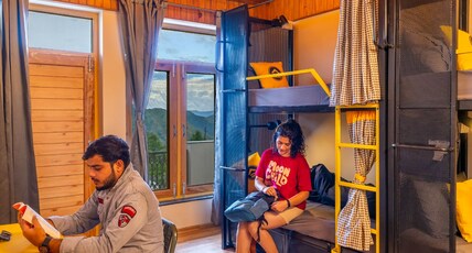 The Hosteller Chakrata Room Type - Bed in 4 Bed Mixed Dormitory with Balcony and Mountain View