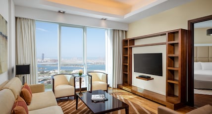 La Suite Dubai Hotel & Apartments Room Type - Deluxe One Bedroom Sea View Apartment. La Suite Dubai Hotel & Apartments Room Type - Deluxe One Bedroom Sea View Apartment.