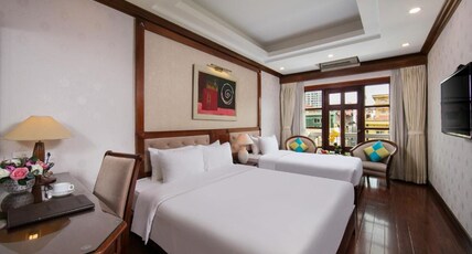 Thien Thai Hotel and Spa Room Type - Queen Room With 2 Queen Beds City View