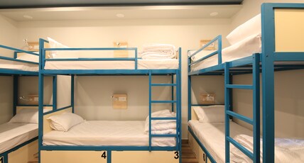 Blue Beds Hostel | Rooms & Dorms Room Type - Female Dorm | 1 Bed in 6-Bunk Bed AC Dorm | Shared Attached Bathroom (Female Only)