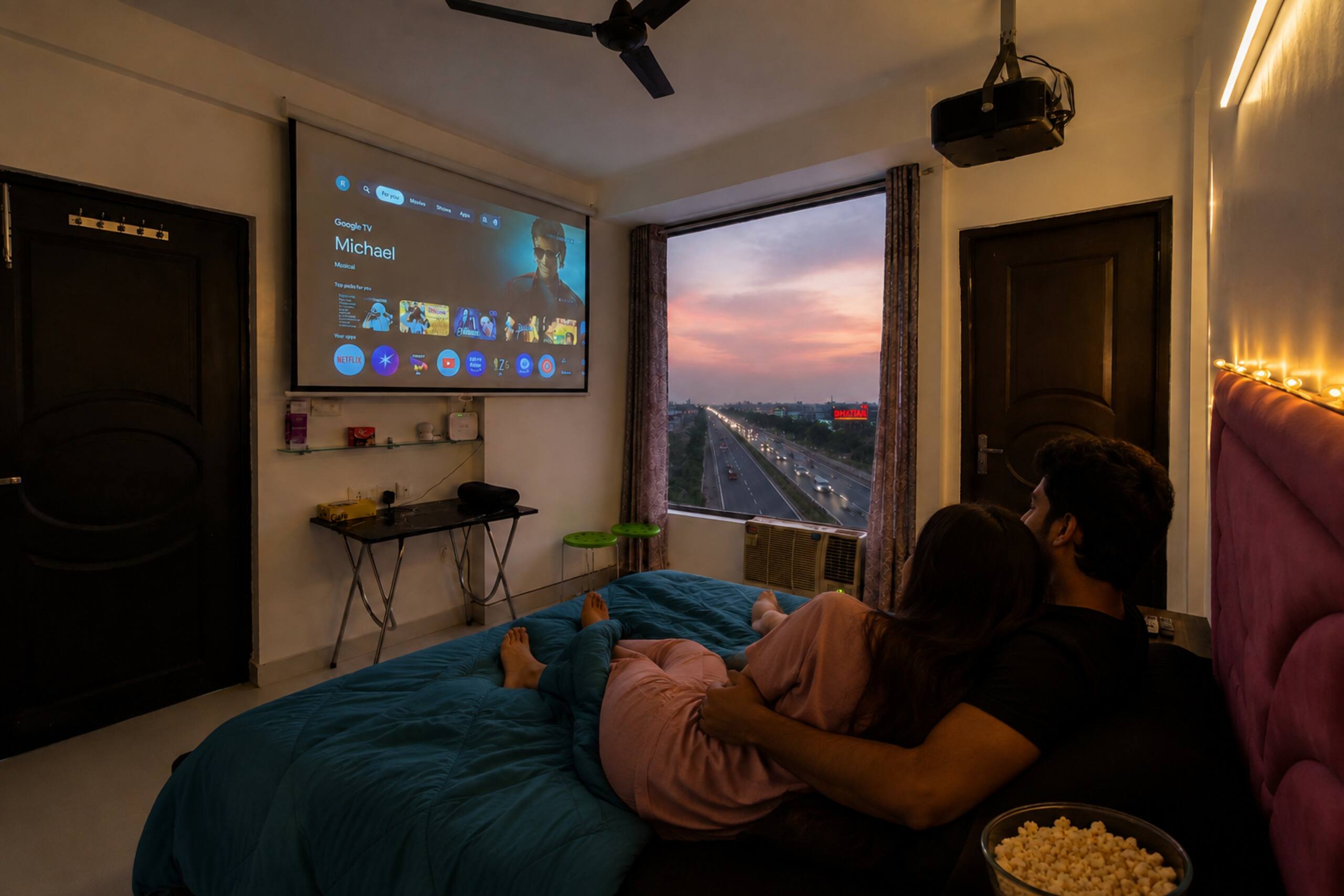 Highway Dates l Private Luxury Stay in Cinema Room - Tap to explore photos