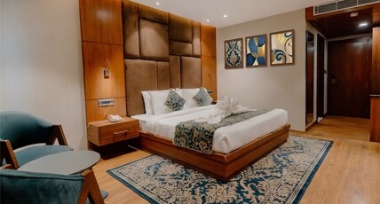 The Olive Hotel (Nearby Airport) Room Type - Deluxe Double Room.