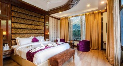 TRIBHAV Rohtang Heights ( A Mountain Resort with Rooftop Lounge & Apple Orchard Views ) Room Type - Executive Room - Private Balcony, Panoramic View