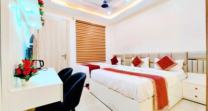 Hotel Madhur Kunj Palace - In front Ram Temple. Room Type - AC Triple Bed Room