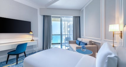 Sofitel Dubai Jumeirah Beach Room Type - LUXURY ROOM, 1 King Bed, seaview, pool access, balcony Sofitel Dubai Jumeirah Beach Room Type - LUXURY ROOM, 1 King Bed, seaview, pool access, balcony