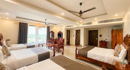 Hotel Shringar Mahal near Chaar Dham Vrindavan Room Type - 4 Double Bed Suite with 2 Washroom (Best for Group) Hotel Shringar Mahal near Chaar Dham Vrindavan Room Type - 4 Double Bed Suite with 2 Washroom (Best for Group)