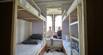 Madpackers Udaipur | Lake View Rooms & Dorms Room Type - Bed in 6 Bed Female Ensuite with Lake View