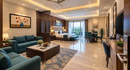 Hotel Cardinal Express Oxmo @ Delhi Airport By Luxury Group Room Type - Presidential Suite Room With Lounge Access With Dinning Table With Both Way Airport Transfers Hotel Cardinal Express Oxmo @ Delhi Airport By Luxury Group Room Type - Presidential Suite Room With Lounge Access With Dinning Table With Both Way Airport Transfers