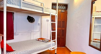 MITRA HOSTEL  VAGATOR BEACH ROAD Room Type - BED IN 4 BED MIXED AC DORM