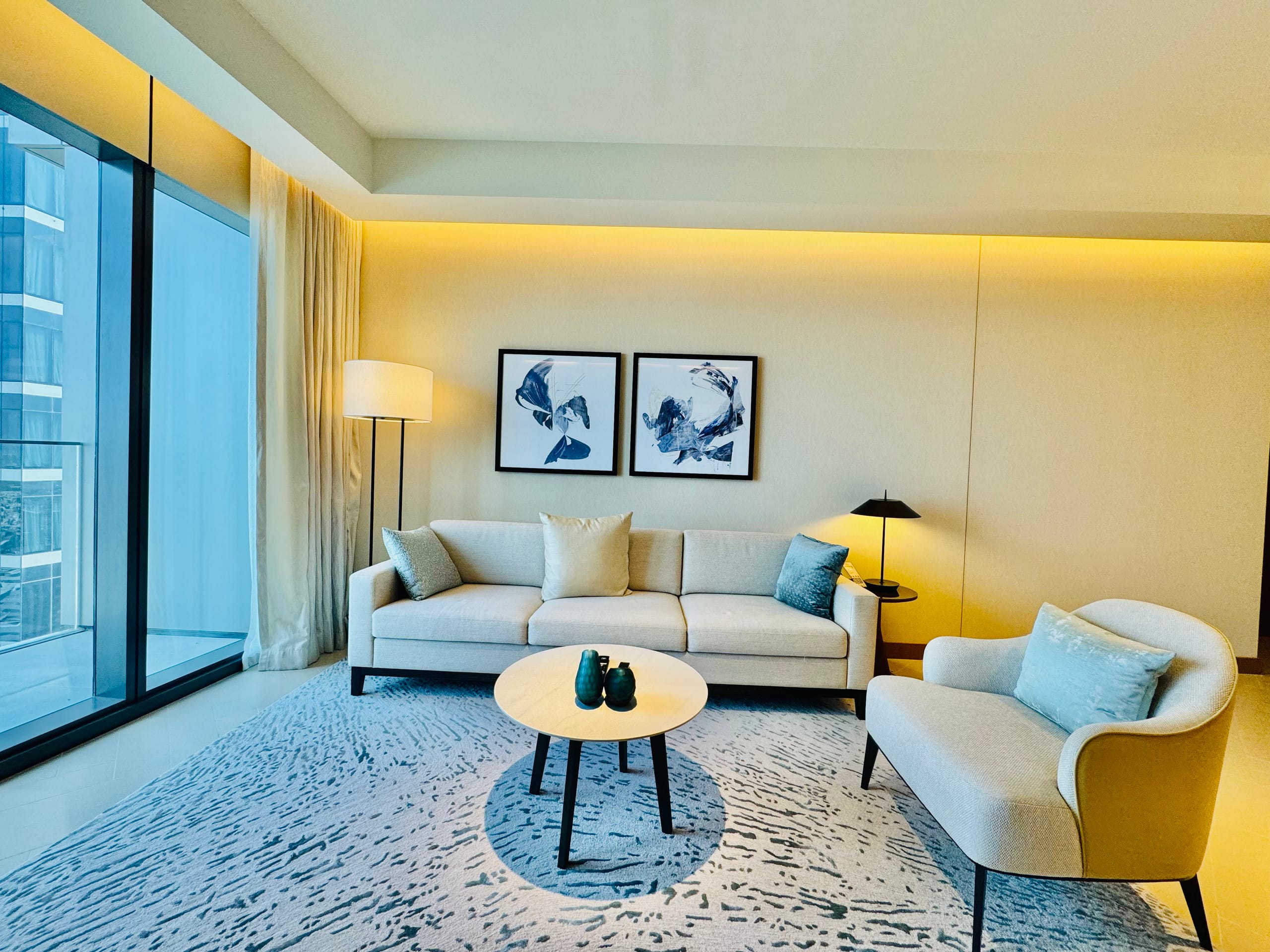 Elegant 3BR Burj Khalifa View Walk to Dubai Mall - Tap to explore photos