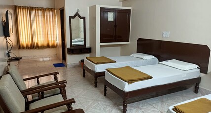 Arihantha Deluxe Lodge. Room Type - Triple Bed Non AC Room