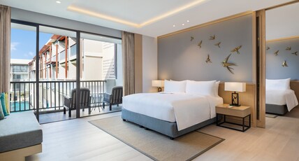 Le Meridien Khao Lak Resort & Spa Room Type - Family room, Bedroom 1: 1 King, Bedroom 2: 2 Twin, Pool View for 2 persons, extra person pays at hot Le Meridien Khao Lak Resort & Spa Room Type - Family room, Bedroom 1: 1 King, Bedroom 2: 2 Twin, Pool View for 2 persons, extra person pays at hot