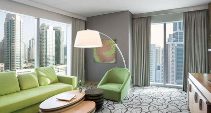 SOFITEL DUBAI DOWNTOWN Room Type - OPERA SUITE, Club Millsime access, 1 King Bed, Coastline View