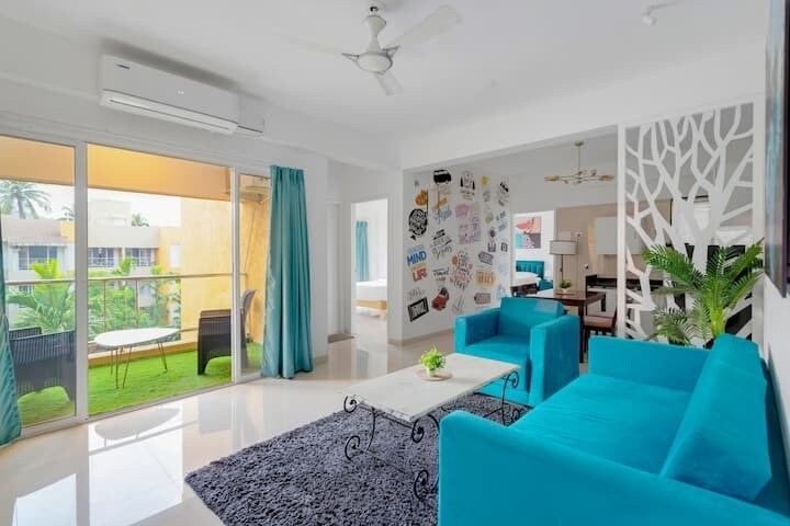 Cloud Line 2BHK Apartment Near Anjuna Beach - Tap to explore photos