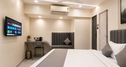 Hotel Lake Bloom Residency, Near L&T Powai Room Type - Cedar Deluxe Twin