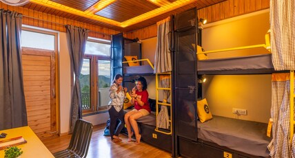 The Hosteller Chakrata Room Type - Bed in 4  Bed Female Dormitory with Balcony and Mountain View