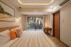 Address of Modern 1BHK in Candolim w Pool & Gym Near Beach | Hireavilla
