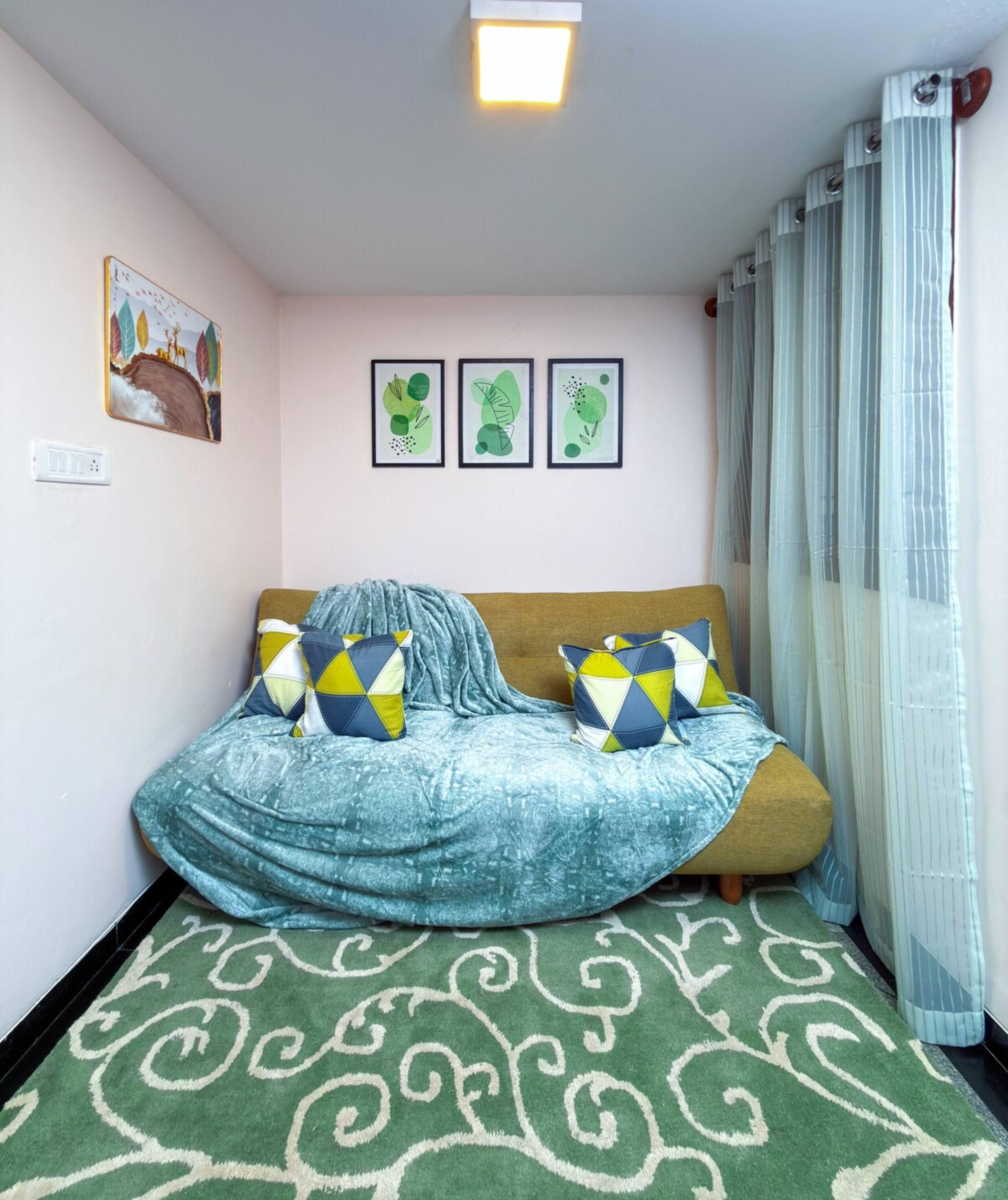Spruce 1BHK Apartment near EGL Perfect for Two - Tap to explore photos