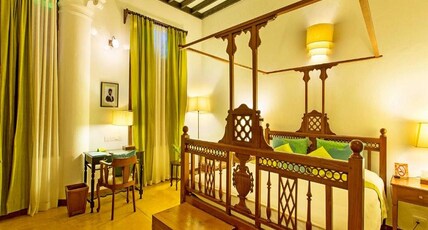 Maison Perumal Pondicherry - A CGH Earth Experience Room Type - Deluxe Room with Four Poster Bed with complimentary guided heritage walk 4pm to 6 pm