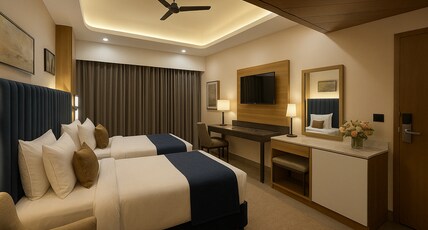 Ghat View - Hotel Ram villa Room Type - Twin Bed Room