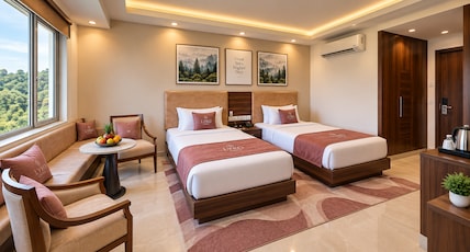 Lyro Hotel DLF Cybercity Room Type - Deluxe Twin Bed Room Back Side With Forest View Lyro Hotel DLF Cybercity Room Type - Deluxe Twin Bed Room Back Side With Forest View
