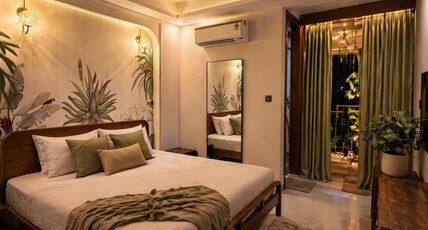 Cosy 1BHK Golf Course Road Near Metro Magnolia Room Type - Bedroom