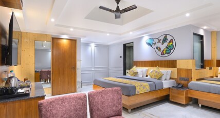 Hotel Cottage Yes Please @ New Delhi railway station Room Type - Classic Family Room With Free Wifi