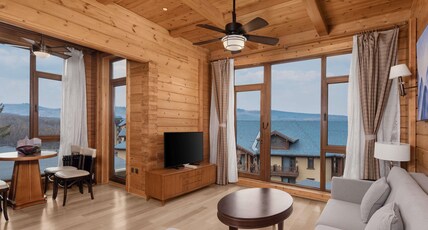 Swissotel Resort Changbaishan Room Type - Swiss Loft Villa with 2 King Size Beds and 2 Single Size Beds, Mountain View