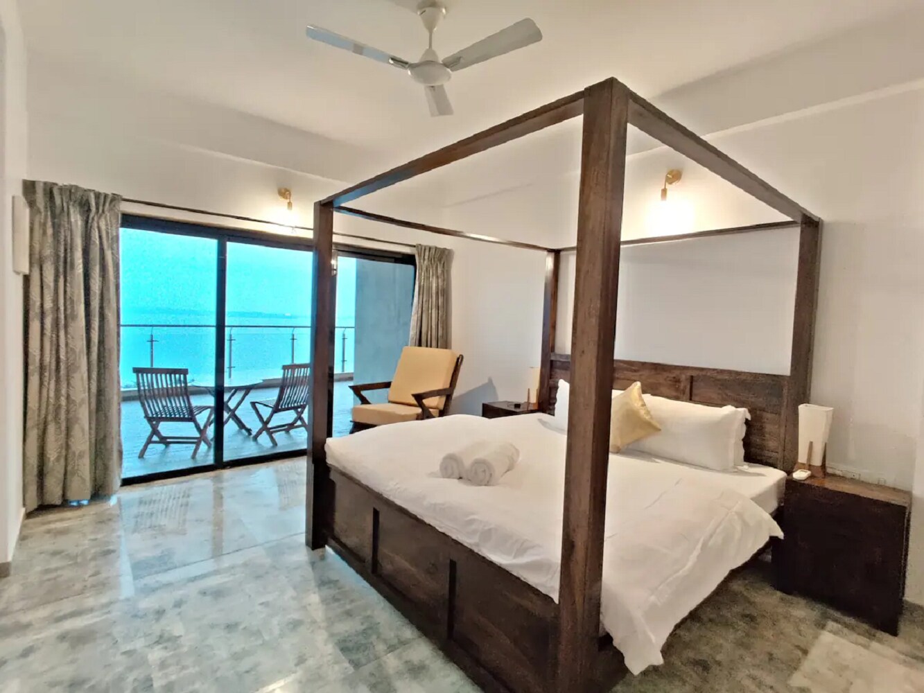 Chic 2BHK Sea View Apartment in Dona Paula (B 102) - Tap to explore photos