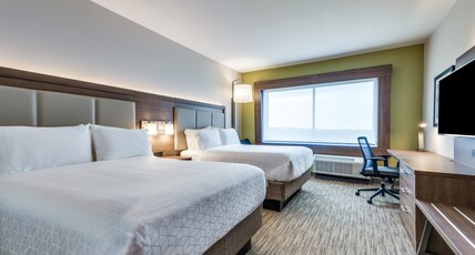 Holiday Inn Express and Suites Denton South Room Type - 2 Queen Suite Communications Mobility Accessible Tub Holiday Inn Express and Suites Denton South Room Type - 2 Queen Suite Communications Mobility Accessible Tub