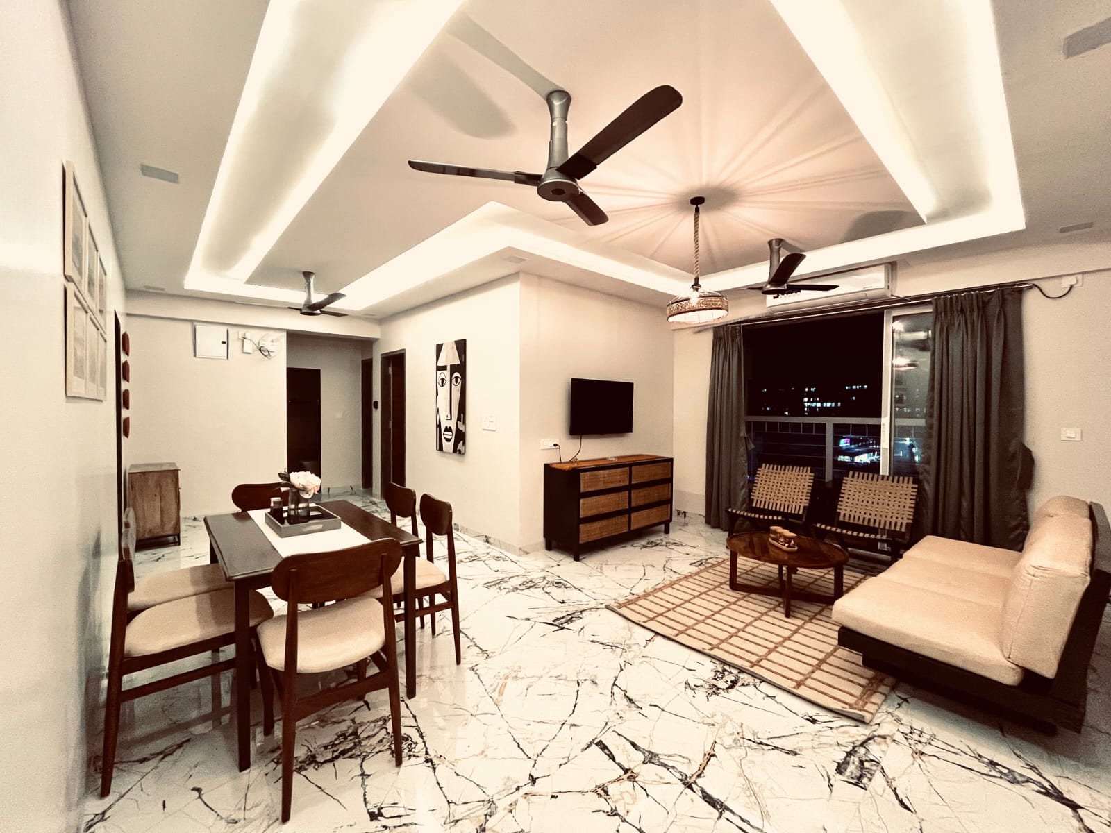 Roy Bari Seawoods 5-star 3 BHK Luxe Apartment by Satya Stays - Tap to explore photos