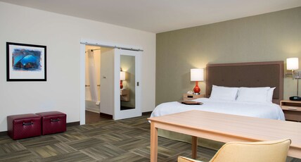 Hampton Inn by Hilton Kalamazoo Room Type - 1KN STDO MIC FRIDG WTBR NS
