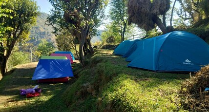 Urban camps McLeod ganj Room Type - 4  men tent with mountain view @ campsite