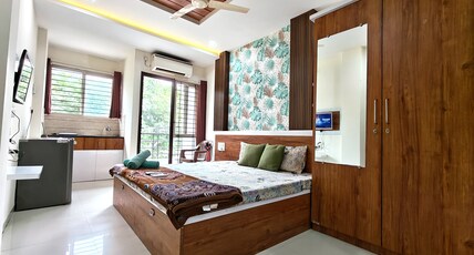 Aman Greens Room Type - Entire Studio Flat | 101 | AC | Wifi | Balcony | TV Aman Greens Room Type - Entire Studio Flat | 101 | AC | Wifi | Balcony | TV