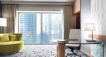 SOFITEL DUBAI DOWNTOWN Room Type - LUXURY ROOM, Club Millsime access, 1 King Bed, Burj Khalifa View