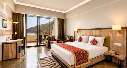 Via Lakhela Lakeview Resort & Spa, Kumbhalgarh Room Type - Lake View Rooms with Private Balcony & Sitout. ( Includes 1 Veg Hot Starter Service is available fro Via Lakhela Lakeview Resort & Spa, Kumbhalgarh Room Type - Lake View Rooms with Private Balcony & Sitout. ( Includes 1 Veg Hot Starter Service is available fro