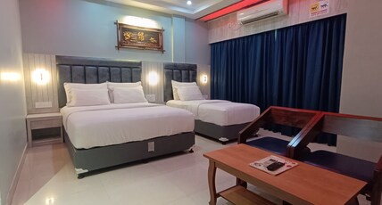 Hotel Lee Garden (5 min walk from Blue Flag beach) Room Type - Deluxe Triple Bed Room