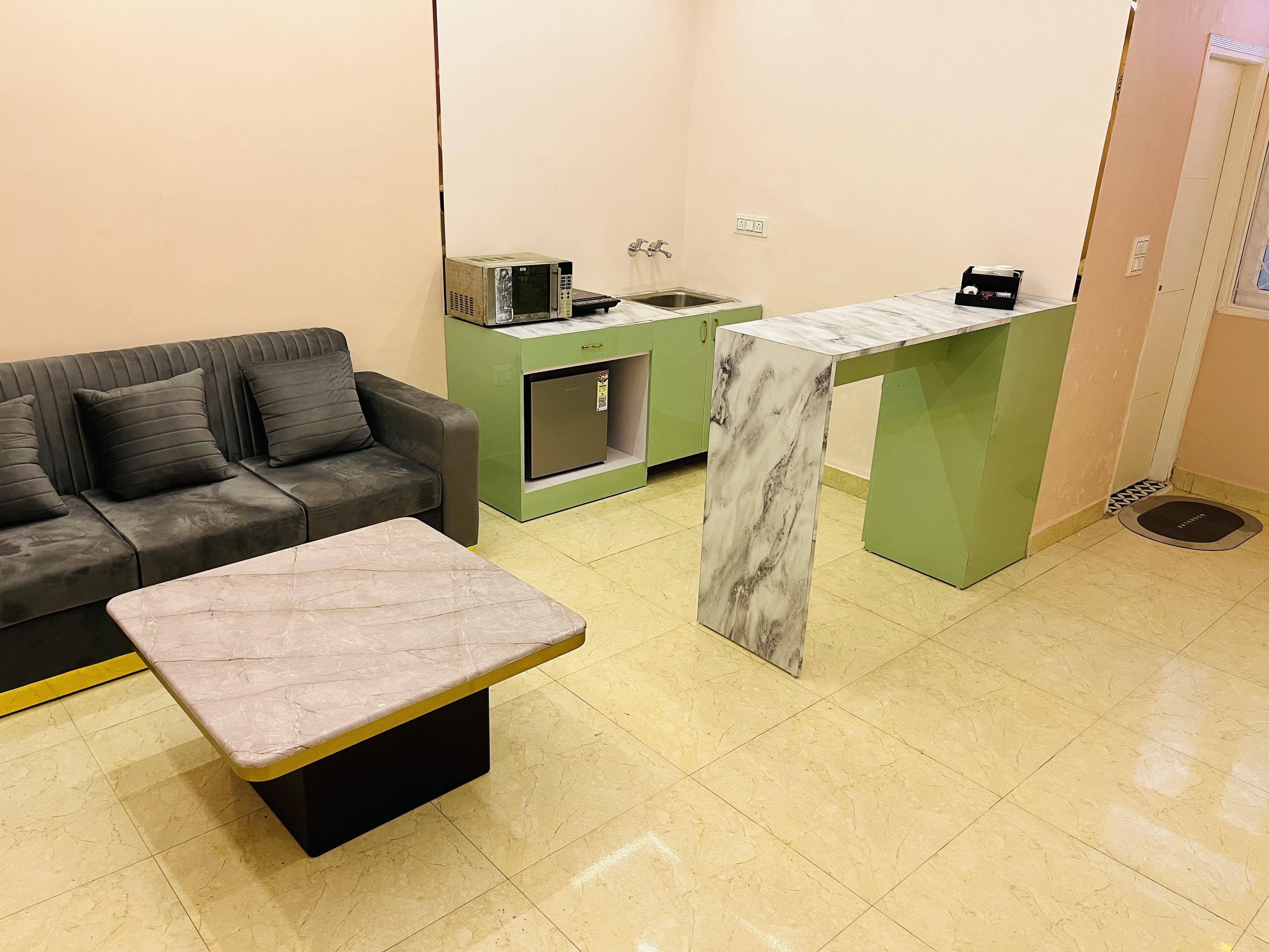 Pink Moon 1bed appt in Pitampura - Tap to explore photos