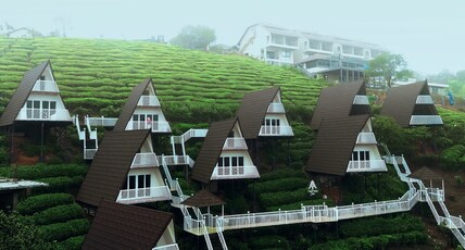 Thottom Stays Vagamon -Luxury A-Frame Glamps Room Type -  Premium A frame cottage with balcony(G)